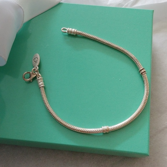 Pandora Serpentine Snake Chain Bracelet w/  Lobster Clasp  7.9" - Picture 5 of 7